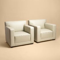 Jean-Michel Frank (French 1895-1941) for COMTE Pair of 'Confortable' armchairs