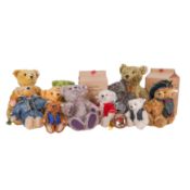 A group of eleven Steiff bear