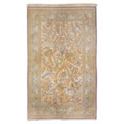 A fine part silk Qum carpet, central Persia