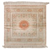 An extremely fine silk Chinese rug