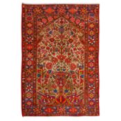 An antique Bakhtiari prayer rug, west Persia
