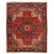 An antique Heriz carpet, north-west Persia