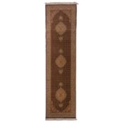 A fine part silk Tabriz runner, north-west Persia