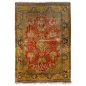 A very fine silk Qum rug, central Persia