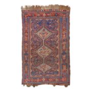 A fine antique Hamseh large rug, south-west Persia