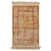 An extremely fine and signed silk Hereke rug, Turkey