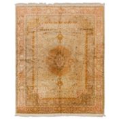 An extremely fine silk Indian carpet