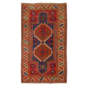 An antique double prayer Kazak rug, South Caucasus