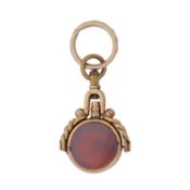 A private collection of seals (lots 6-27) - English circa 1850 A Victorian carnelian and bloodstone