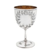 London 1875 by Robert Pringle and Sons A Victorian sterling silver wine goblet
