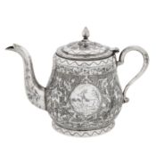 Tabriz circa 1930, marked Khosrow An early to mid-20th century Iranian (Persian) silver and niello t
