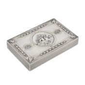Paris circa 1910 by Boin - Taburet An early 20th century French 950 standard silver triple stamp box