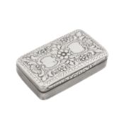 Birmingham 1835 by Edward Smith A William IV sterling silver snuff box