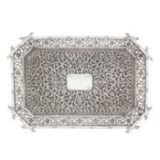 Karachi circa 1920 An early 20th century Anglo – Indian unmarked silver tray