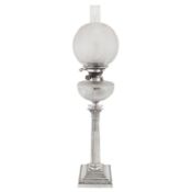 London 1906 by Goldsmith and Silversmiths An Edwardian sterling silver oil lamp