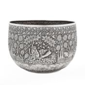 Lucknow circa 1890 A late 19th century Anglo – Indian unmarked silver bowl
