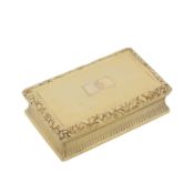 Birmingham 1823 by Joseph Willmore A George IV sterling silver gilt snuff box