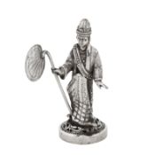 Rangoon circa 1910 An early 20th century Burmese silver menu or place card holder