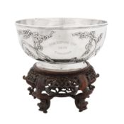 Shanghai dated 1918 by marked Hou Xiang, retailed by Luen Wo of Shanghai An early 20th century Chine