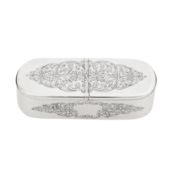 London 1817 by Christopher John Buckler A George III sterling silver double snuff box