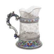 Vienna circa 1870 by Hermann Böhm (active 1866-1922) A late 19th century Austrian silver, champlevé