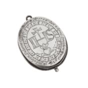 German dated 1707 An early 18th century silver pendant