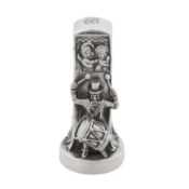 London 1879 by Henry William Dee for William Leuchars A rare Victorian sterling silver novelty match