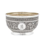 Madras circa 1870 A late 19th century Anglo – Indian unmarked silver bowl