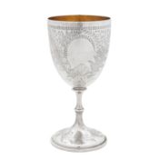 London 1878 by Walter and John Barnard A Victorian sterling silver wine goblet