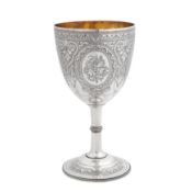 London 1868 by Edward and Joseph Mappin A Victorian sterling silver standing cup
