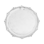 London 1896 by Hunt and Roskell A Victorian sterling silver salver