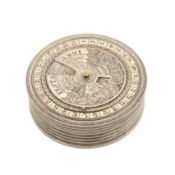 German circa 1700 An early 18th century silver gilt perpetual calendar snuff box