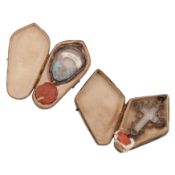 Spanish or Italian circa 1700 Two early 18th century cased devotional pendants