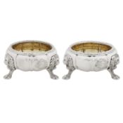 London 1739 Paul de Lamerie (Hertogenbosch 1688 - London 1751) An interesting pair of George II ster