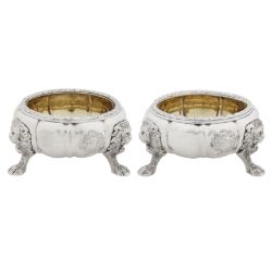 London 1739 Paul de Lamerie (Hertogenbosch 1688 - London 1751) An interesting pair of George II ster