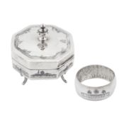 Omara circa 1940 A mid-20th century Iraqi silver and niello dressing table box