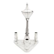 London 1889 by Jane Brownett A Victorian sterling silver novelty table cigar lighter
