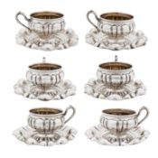 Budapest circa 1910 by HI (untraced) A set of six early 20th century Hungarian 800 standard silver c
