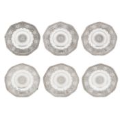 Isfahan circa 1960 marked Abbas Afzali, retailed by Bibyayi (Bireae) A set of six mid-20th century P