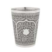 Cutch circa 1900 A late 19th / early 20th century Anglo-Indian unmarked silver beaker