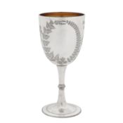 Sheffield 1887 by Atkin Brothers A Victorian sterling silver wine goblet