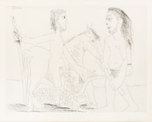 § Pablo Picasso (Spanish, 1881-1973) Television: Combat de Chars à l’antique [Baer 1526 Bb1 / Bloch