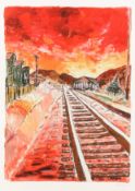 Bob Dylan (American, b.1941) Train Tracks (Red)