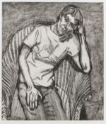 § Lucian Freud (British, 1922-2011) Bella in her Pluto T-shirt