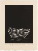 § Zarina Hashmi (Indian/American, 1937-2020) Rohingyas: Floating on the Dark Sea