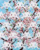 § Damien Hirst (British, b.1965) and Invader (French, b.1969) Invaded Blossom [TT5-1]