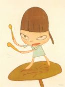 Yoshimoto Nara (Japanese, b.1959) Marching on a Butterbur Leaf
