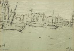 § Laurence Stephen Lowry R.A. (British, 1887-1976) Deal Sketch