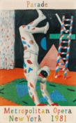§ David Hockney O.M. C.H. R.A. (British, 1937-2026) Metropolitan Opera New York 1981 Parade Poster