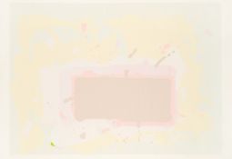 § John Hoyland R.A. (British, 1934-2011) Pale Yellow, Pink and Brown